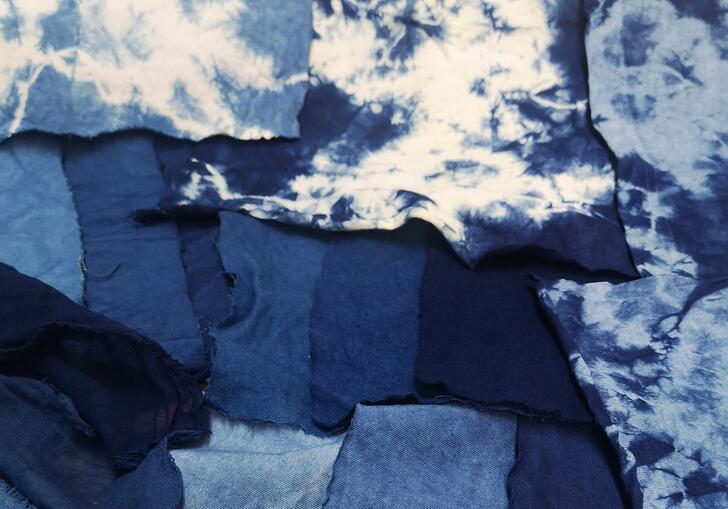 image of indigo dyed fabric