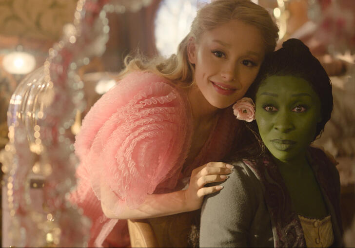 Ariana Grande and Cynthia Eviro as Glinda and Elphaba