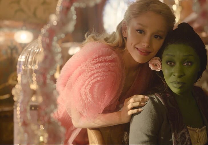 Ariana Grande and Cynthia Eviro as Glinda and Elphaba