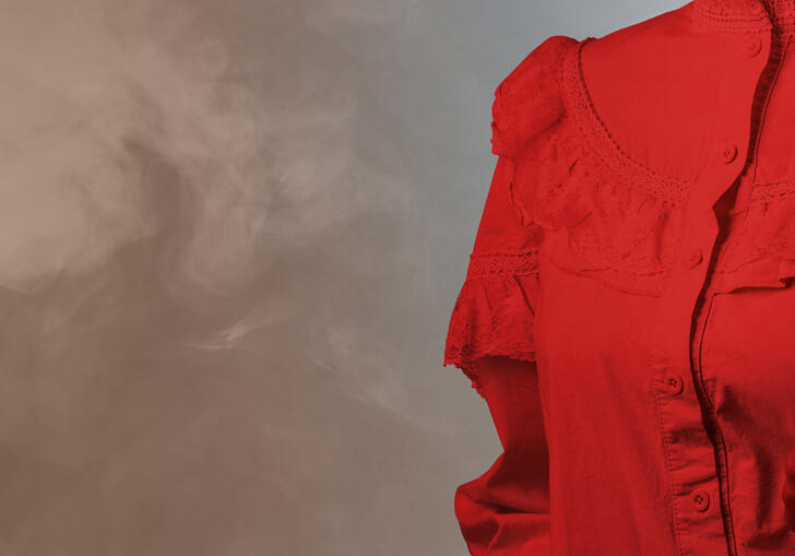 Orlando artwork - torso of person wearing red shirt