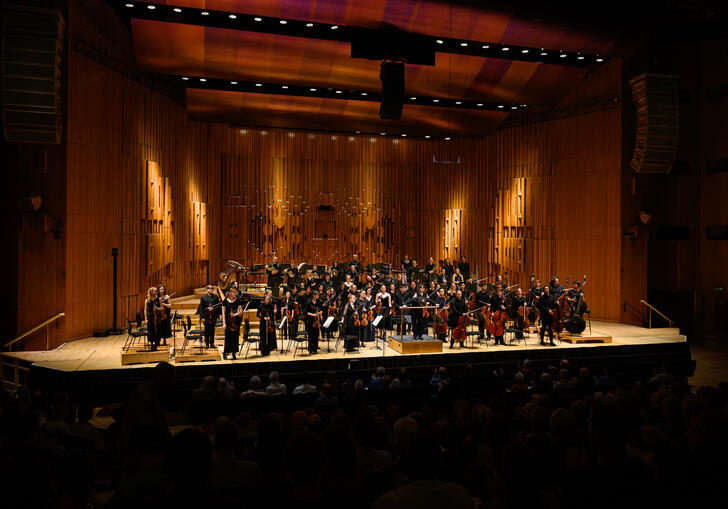 Guildhall Symphony Orchestra on stage at Barbican Hall