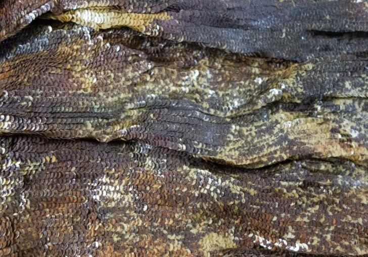 Close up of sequin fabric