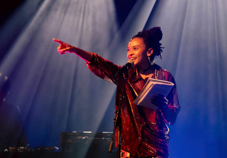 Nomakhwezi Becker on stage