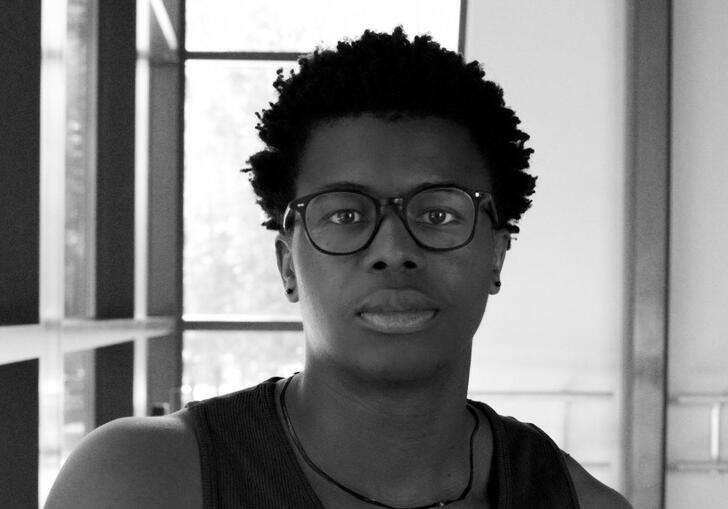 An image of Mthuthuzeli November in black and white