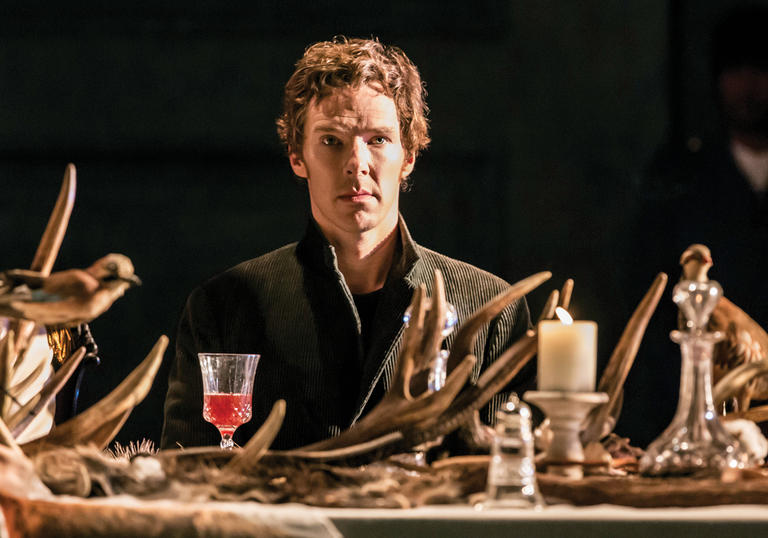 An image of Benedict Cumberbatch in Hamlet