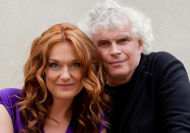 Photo of Simon Rattle and Kozena