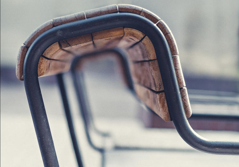 Photo of bench in the Barbican Estate