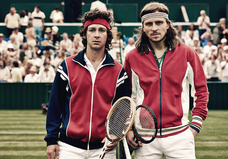 Film still from Borg Vs McEnroe