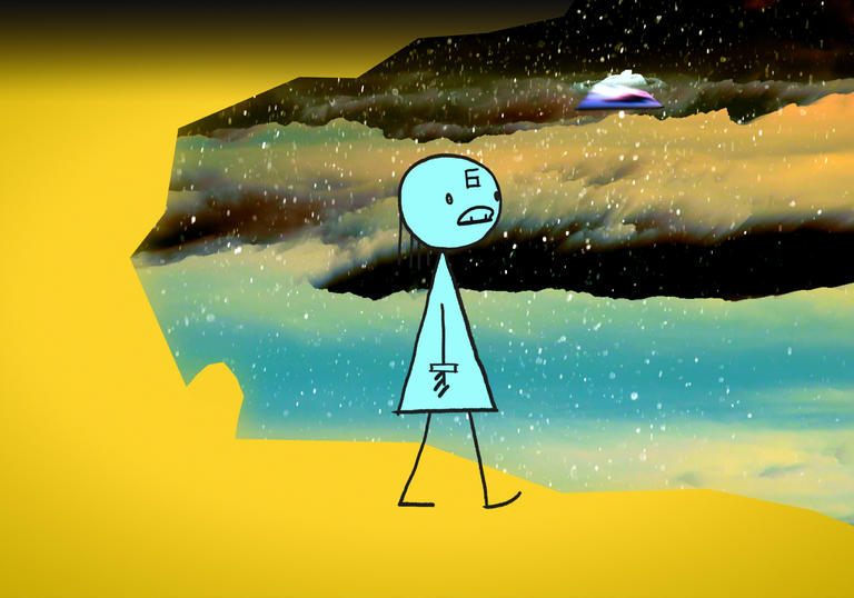A still from Don Hertzfeldt's The World of Tomorrow Episode Two