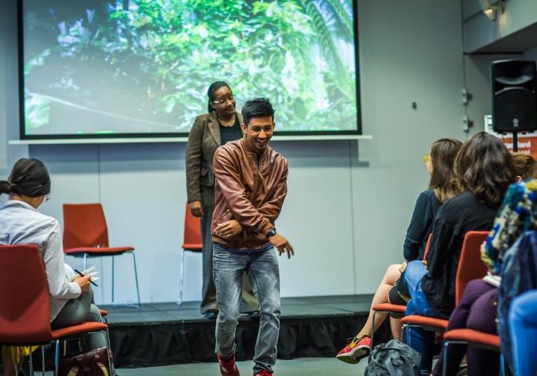 Photo of young man dancing 