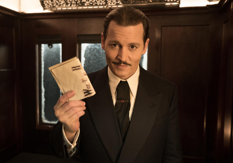 A still from Kenneth Branagh's Murder on the Orient express starring Johnny Depp