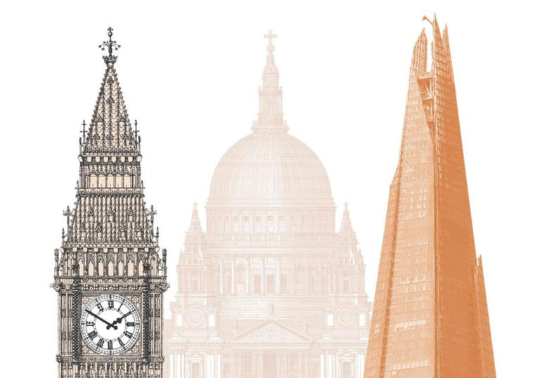 Illustration of London landmarks