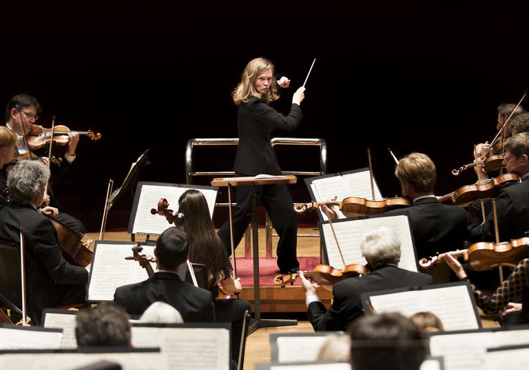 Mirga Grazinyte-Tyla conducting the CBSO