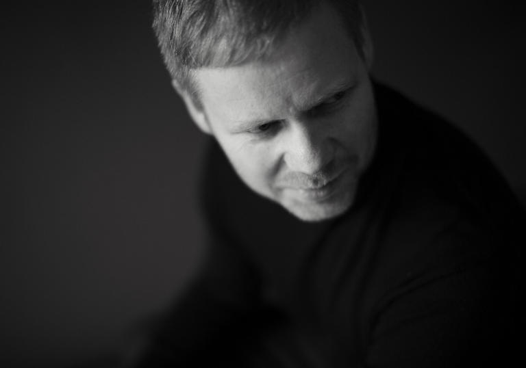 Max Richter looking downwards