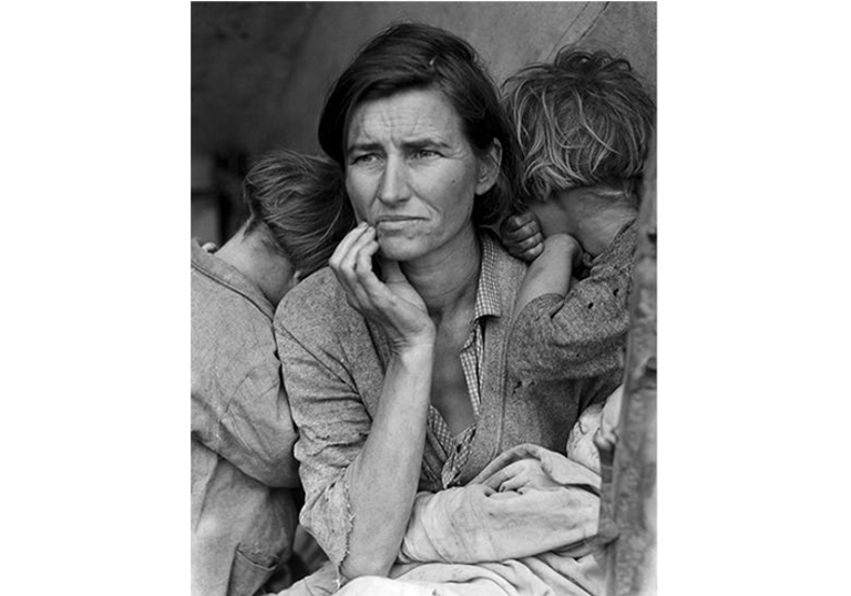 Photo of woman by Dorothea Lange