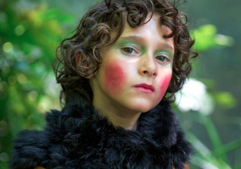 photo of young kid with blush