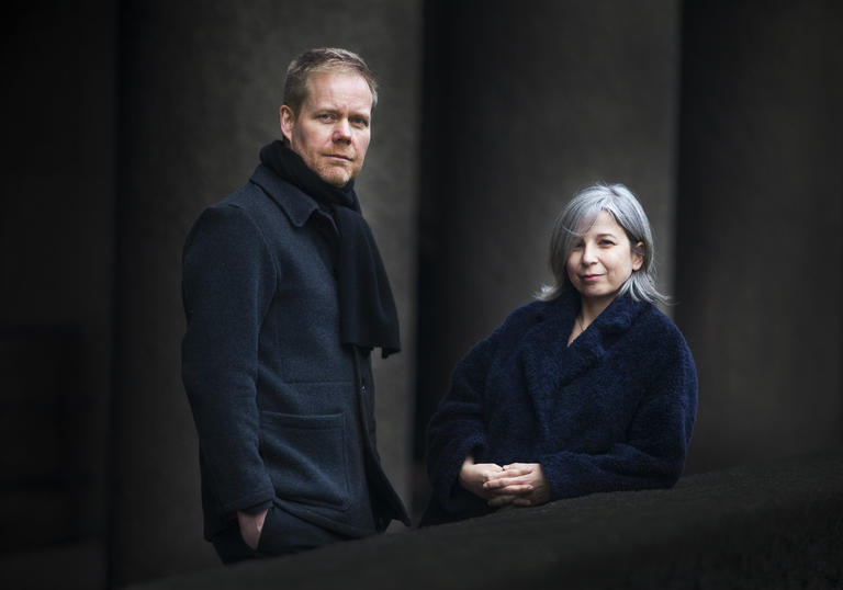 Max Richter and Yulia Mahr at the Barbican