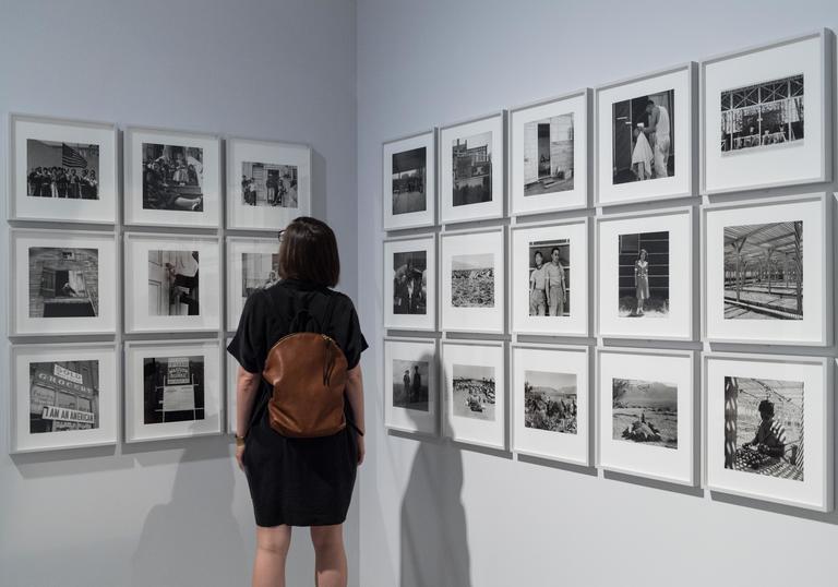 Install photo from Dorothea Lange: Politics of Seeing exhibition