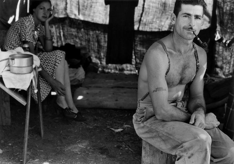 Photo taken by Dorothea Lange of an unemployed lumber worker