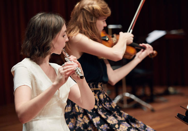 Guildhall Artists perform in the Barbican ahead of an LSO evening concertert