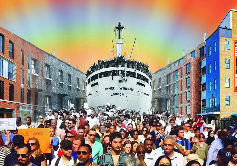 An illustration of the Windrush