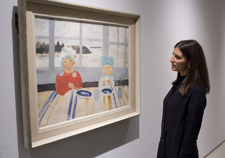 Installation view of Modern Couples featuring the work Winifred Nicholson