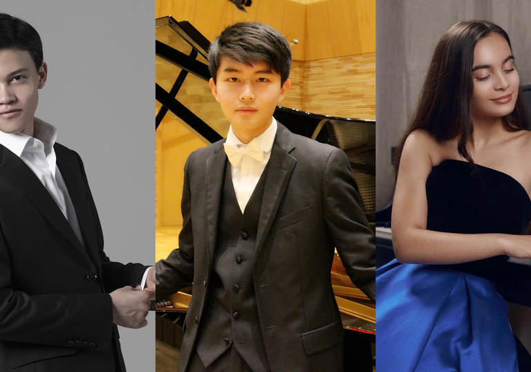 Lang Lang scholars Jasper Heymann, Shuheng Zhang and Aliya Alsafa