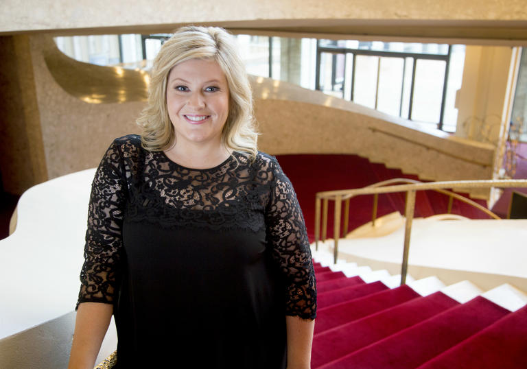 Karen Cargill on Stairs