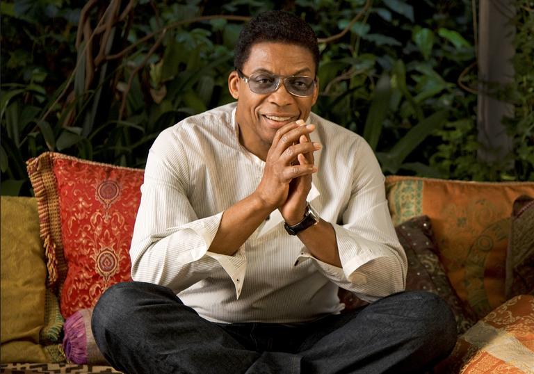 Herbie Hancock cross legged shoes off