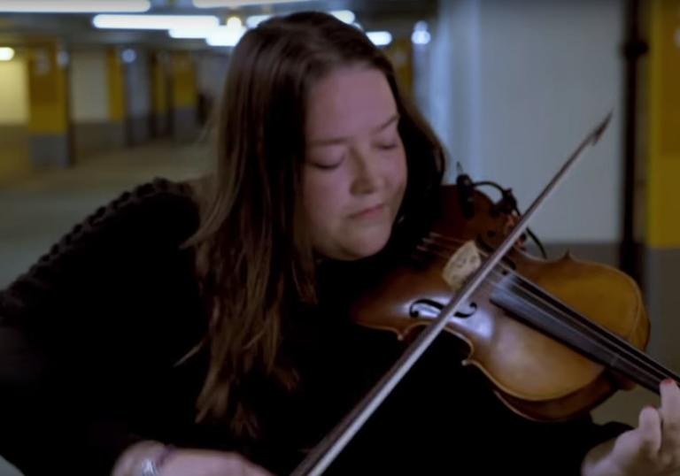 Woman playing violin
