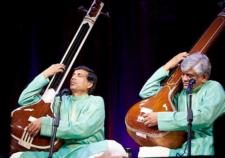 The Gundecha brothers playing tanpuras