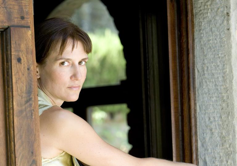 Viktoria Mullova sitting in window portrait