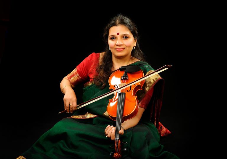 Kala Ramnath with violin