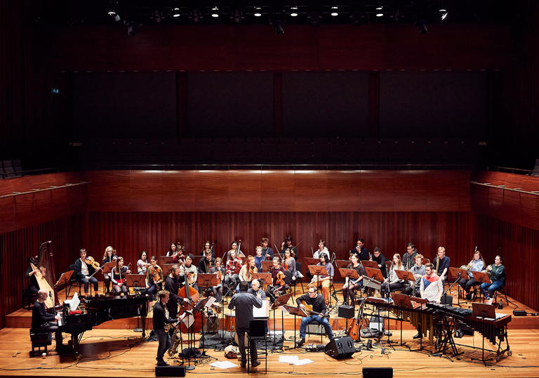 Guildhall Studio Orchestra rehearse