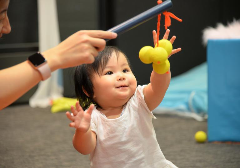 Young girl playing in Squish Space