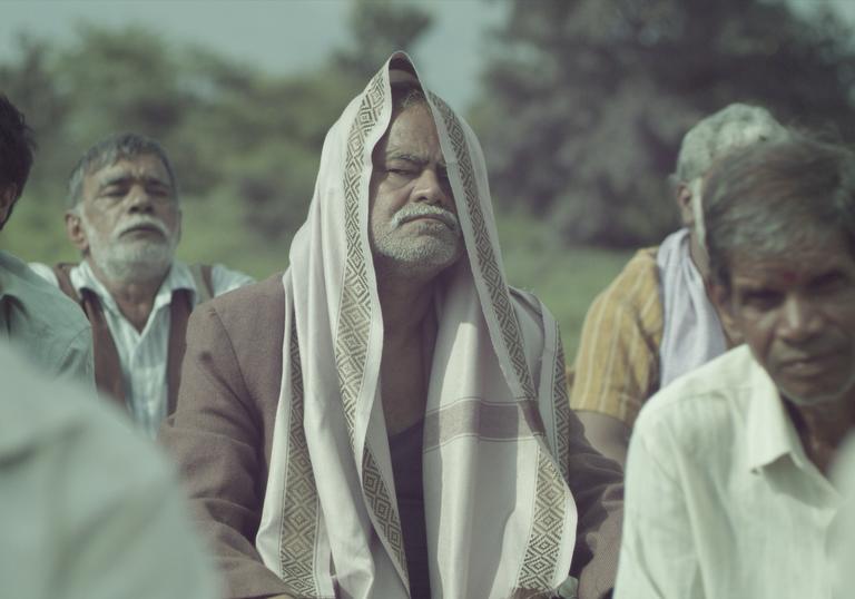 A man meditating