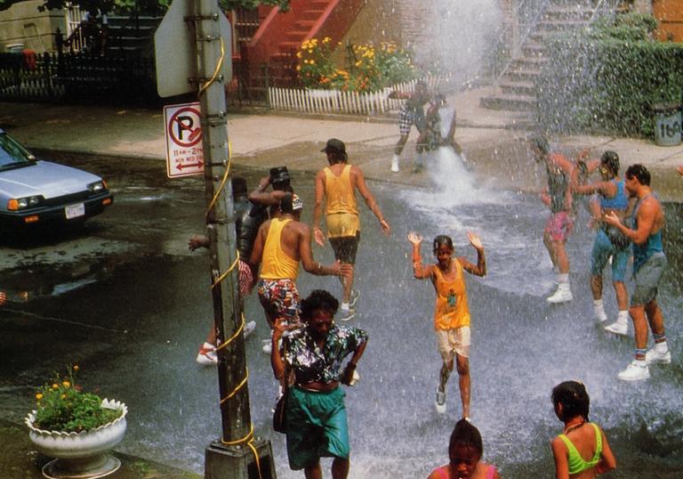 kids playing in water