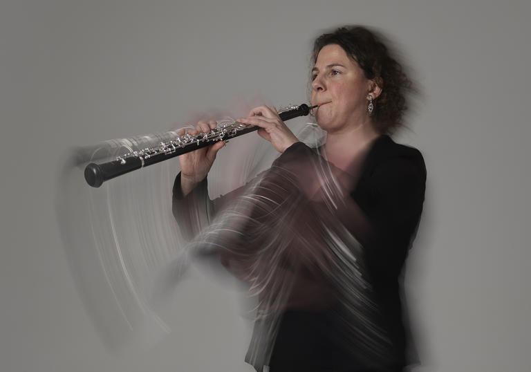 LSO player performs with motion marks