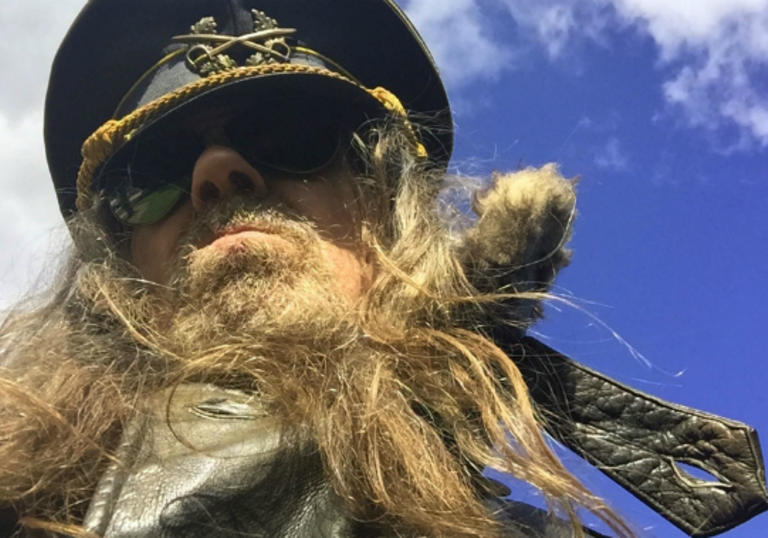 Julian Cope wearing sailor hat