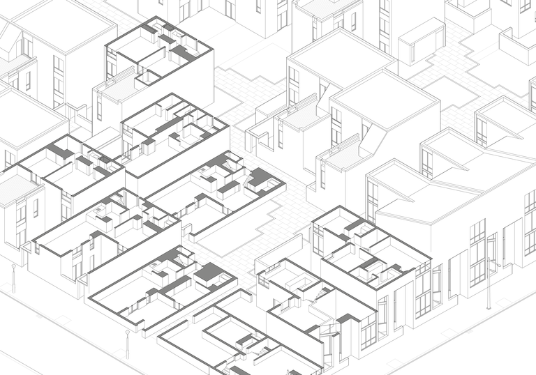 Floor plans for suggested low rise housing