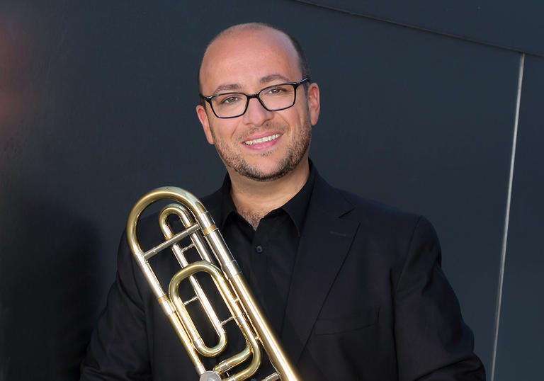 David Rejano Cantero with trombone