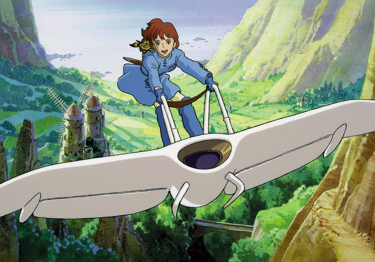 young boy riding on the back of a wind glider contraption