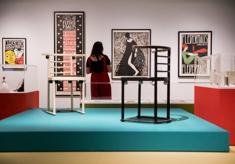 Into the Night: Cabarets and Clubs in Modern Art install shot, Barbican Art Gallery,Getty Images, photo by Tristan Fewings