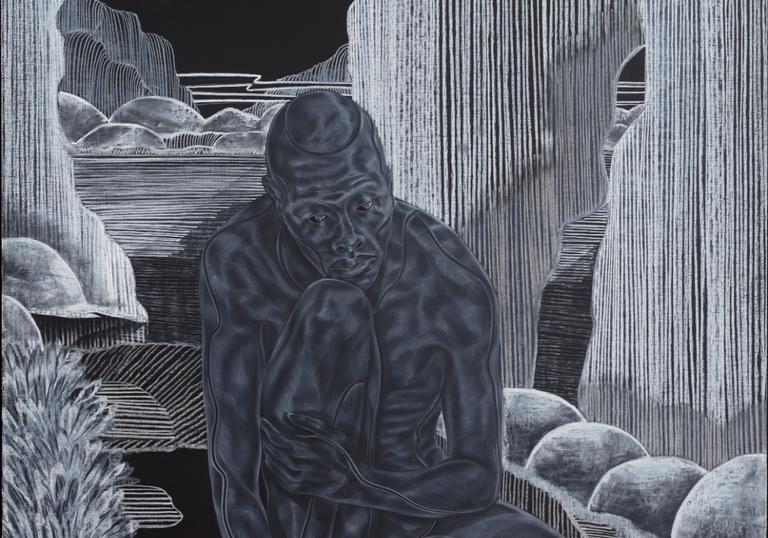 An artwork by Toyin Ojih Odutola, entitled 'Early Embodiment'