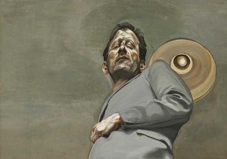 distorted self portrait of lucian freud 