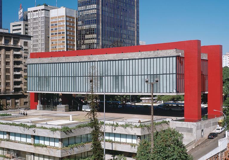 The Museo de Arte de São Paulo, designed by Lina Bo Bardi, Italian-born Brazilian modernist architect.