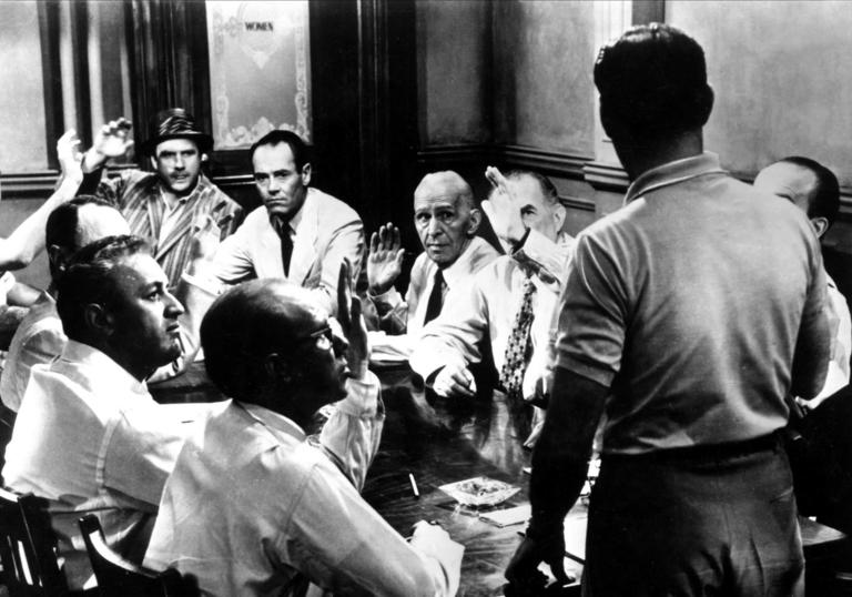 12 angry men in a room