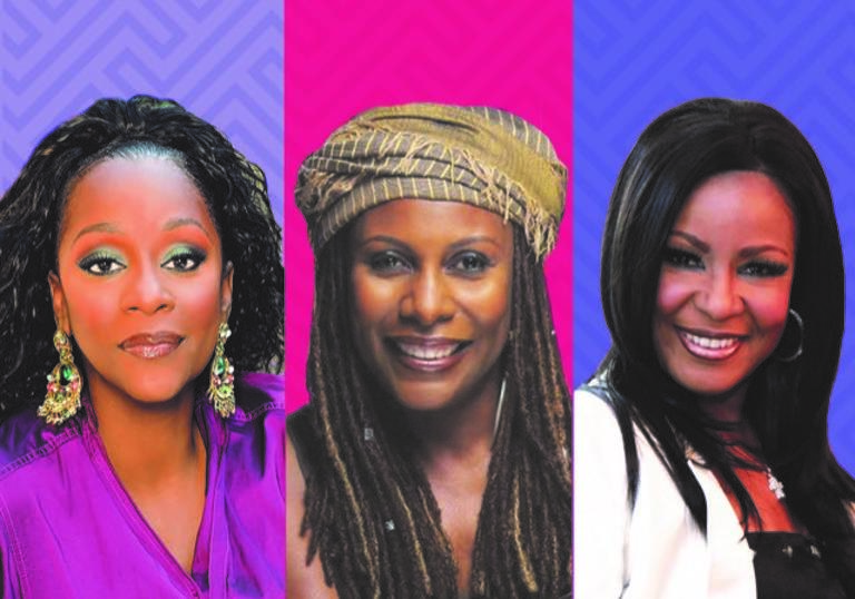 A composite image of Brenda Russell, Regina Belle and Angela Winbush