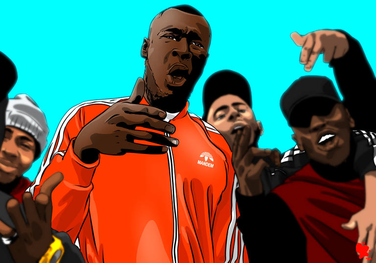 Illustration of Stormzy