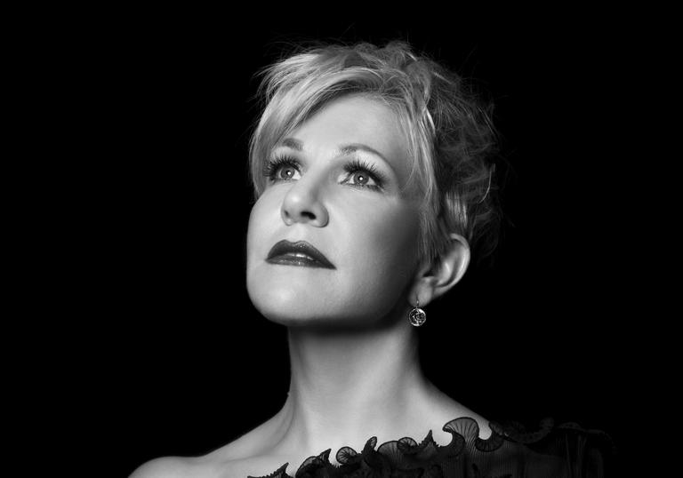 Joyce DiDonato looking up